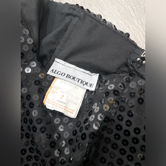 Algo Boutique Sequin Evening Dress in Black sz 7 - Read Description pls - Picture 4 of 5